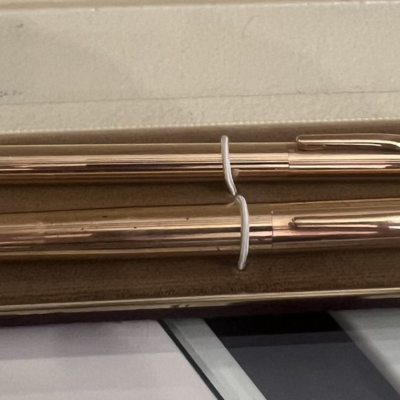 Cross Brand Vintage 14K Gold Filled Rollerball Pen and Pencil Set w/Case! - Picture 2 of 9